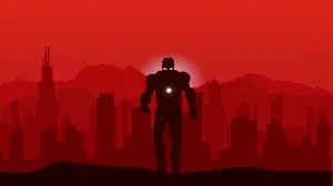 Marvel Minimalist Menacing Iron Man Wallpaper