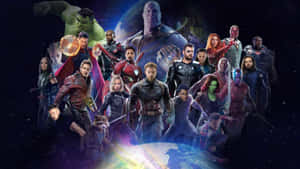 Marvel Movie -uniting Legendary Heroes In Epic Battles Wallpaper