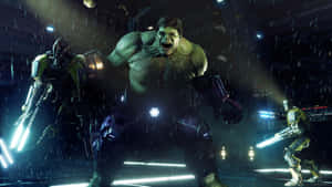 Marvel Ps4 The Hulk Fighting Wallpaper