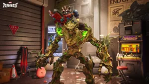 Marvel Rivals Groot Character Spotlight Wallpaper
