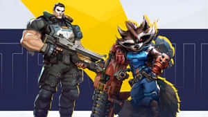 Marvel Rivals Rocket And Soldier Wallpaper
