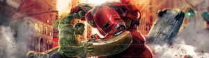 Marvel's Ironman Vs Hulk 5120 X 1440 Wallpaper