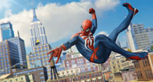 Marvel's Spider-man: Advanced Interactive Gaming Experience On The Ps4 Wallpaper