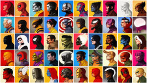 Marvel Villains Colorful Collage Wallpaper