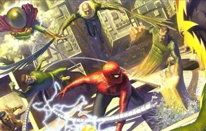 Marvel Villains Spiderman Artwork Wallpaper
