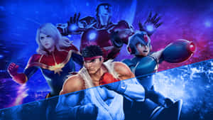 Marvel Vs Capcom Characters Epic Battle Wallpaper