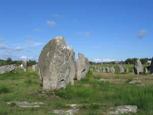 Marvelous Carnac Stones Alignment In France Wallpaper