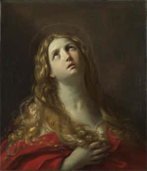 Mary Magdalene In A Serene And Contemplative Setting Wallpaper