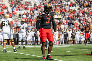 Maryland Football Player Deonte Banks Wallpaper