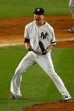 Masahiro Tanaka Screaming In Joy Wallpaper