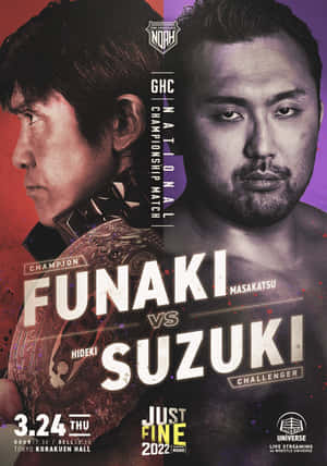 Masakatsu Funaki Versus Hideki Suzuki Ghc National Championship Wallpaper