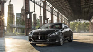 Maserati Quattroporte In Its Luxurious Exhibit Wallpaper