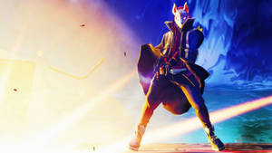 Masked Drift Fortnite Pointing Gun Wallpaper