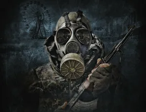 Masked Soldier And Ferris Wheel Stalker Wallpaper