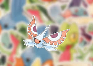 Masquerain Flying Blurry Colorful Wallpaper