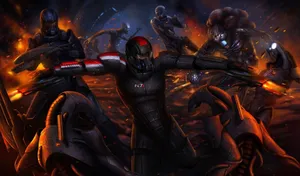 Mass Effect 3 N7 Squad Digital Art Wallpaper