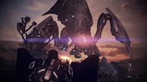 Mass Effect Legendary Edition: Commander Shepard And Crew In Action Wallpaper