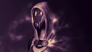 Mass Effect Tali In Gray Aesthetic Wallpaper