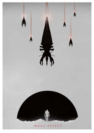 Mass Effect Trilogy - Main Characters And Galaxy Wallpaper