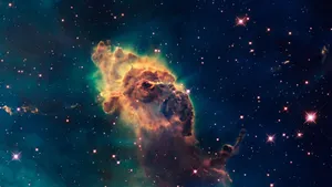 Massive Cloud In Galaxy Background Wallpaper