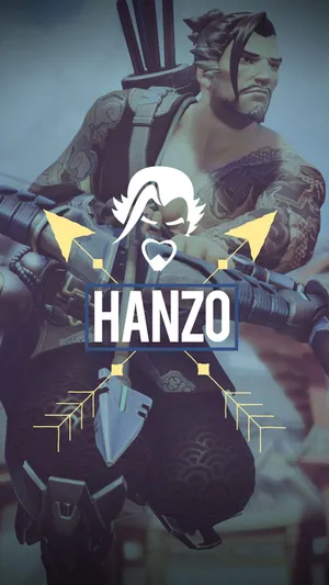 Master Archer Hanzo In Action Team Overwatch Wallpaper