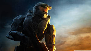 Master Chief At Sunset Wallpaper