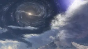 Master Chief Exploring The Mysterious Halo Ark Wallpaper