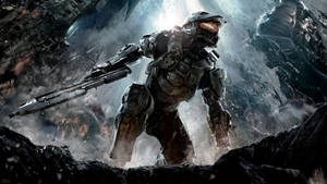 Master Chief Half-kneeling Wallpaper