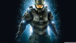 Master Chief In Center Backlight Wallpaper