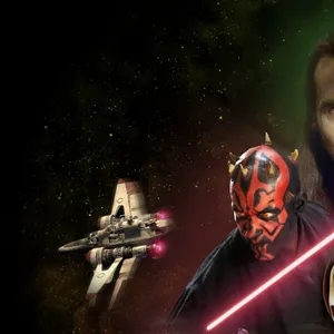 Master Qui-gon Jinn, Jedi Knight In Action Wallpaper