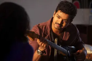 Master Vijay With Guitar Wallpaper