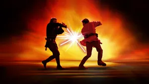 Mastering The Art Of Lightsaber Duel Wallpaper