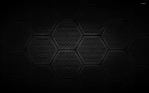 Mat Black Hexagon With Dots Wallpaper