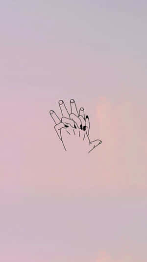 Matching Anime Couple Hand Lock Wallpaper