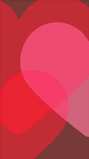 Matching Left Pink Heart Wallpaper