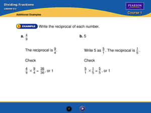 Math Lesson Reciprocal Examples Wallpaper