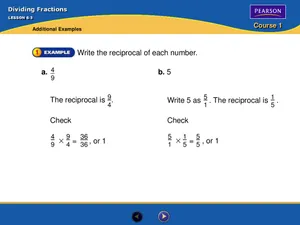 Math Lesson Reciprocal Examples Wallpaper