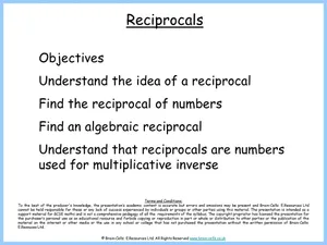 Math Reciprocals Educational Slide Wallpaper