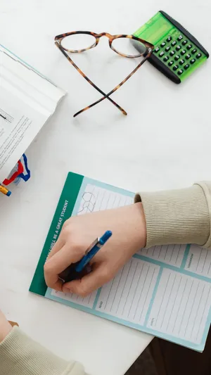 Math Study Session Desk Setup Wallpaper