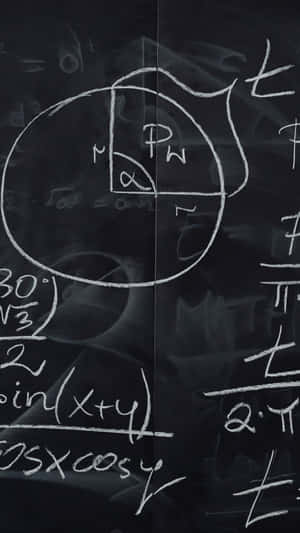 Mathematical Chalkboard Art Wallpaper