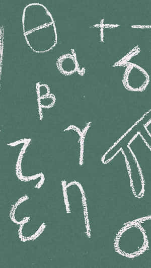 Mathematical Chalkboard Symbols Wallpaper