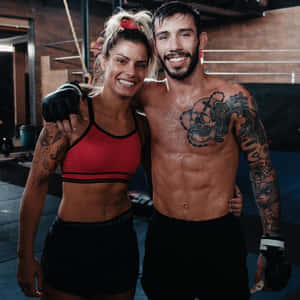 Matheus Nicolau With Wife Luana Pinheiro Wallpaper