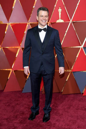 Matt Damon At The Oscars 2017 Wallpaper