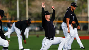 Matt Manning In Action On The Pitch Wallpaper