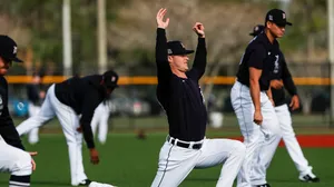 Matt Manning In Action On The Pitch Wallpaper
