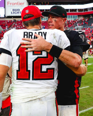 Matt Ryan And Tom Brady Hugging Wallpaper