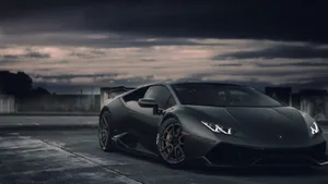 Matte Black Lamborghini Aventador Wallpaper