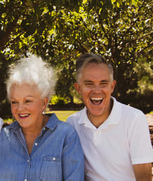 Mature Happy Couple Wallpaper