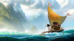 Maui Moana Foggy Island Wallpaper