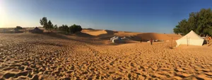 Mauritania Tent In Desert Wallpaper